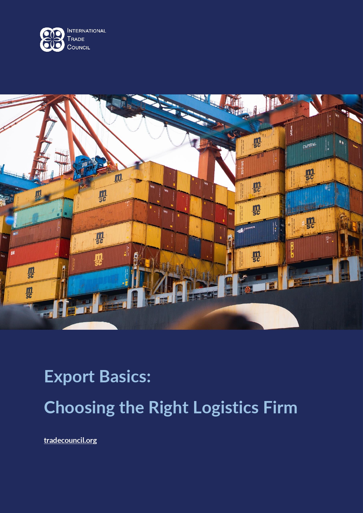 Choosing the Right Logistics Firm from the International Trade Council your international chamber of commerce.