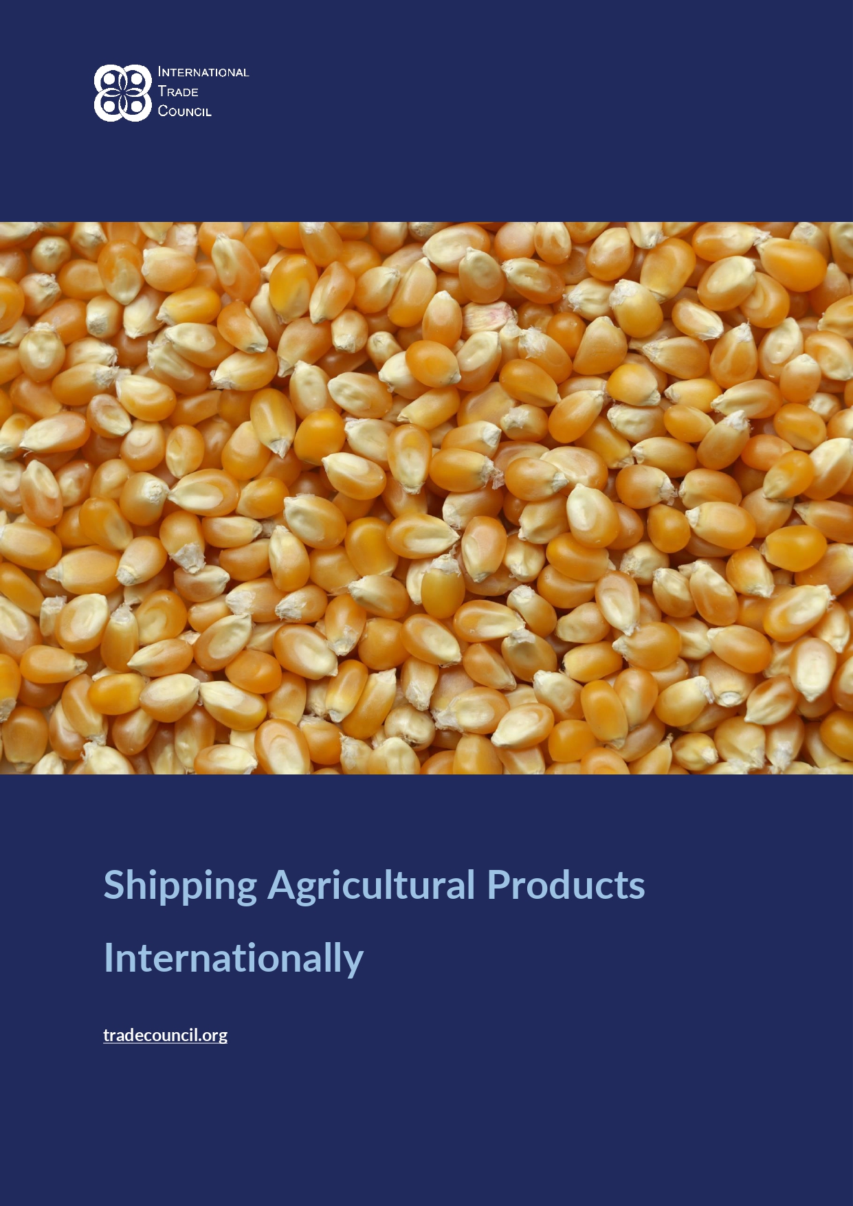 Shipping Agricultural Products Internationally from the International Trade Council your international chamber of commerce.