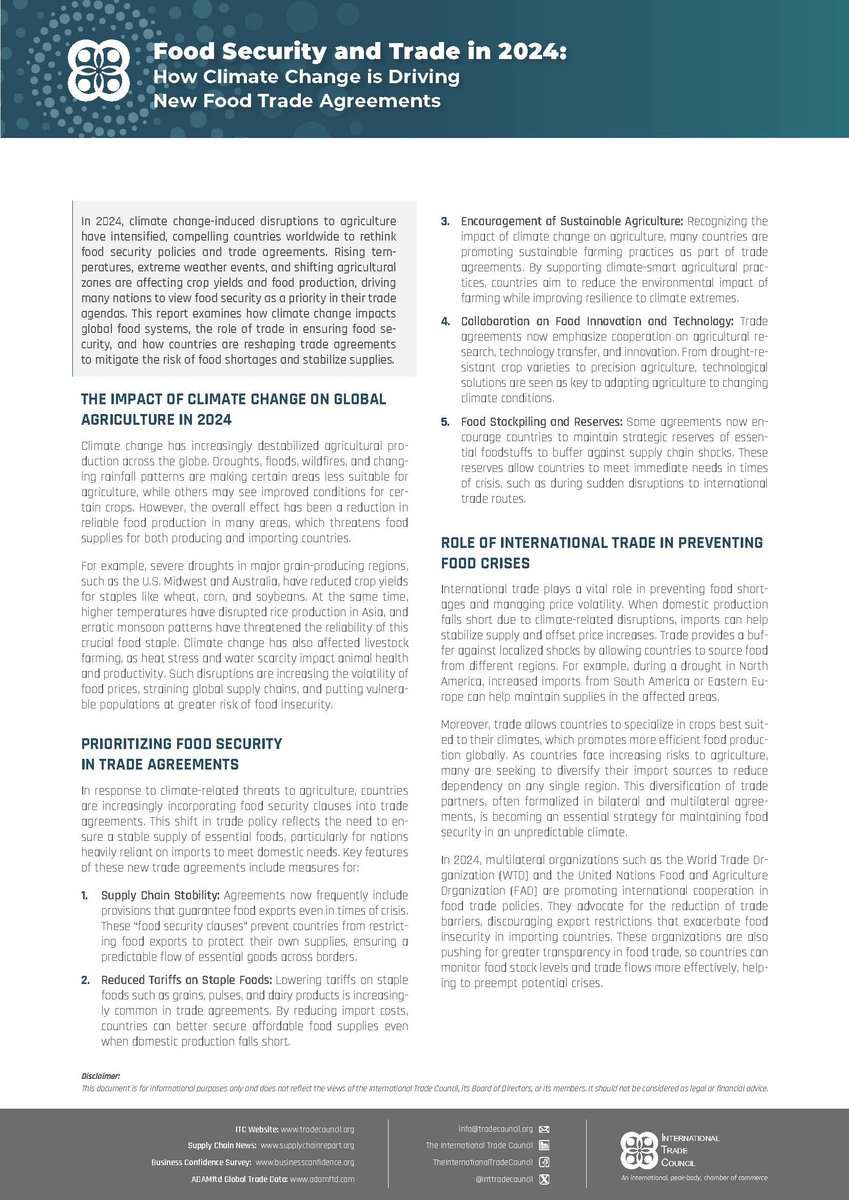 Food Security and Trade in 2024 How Climate Change is Driving New Food Trade Agreements